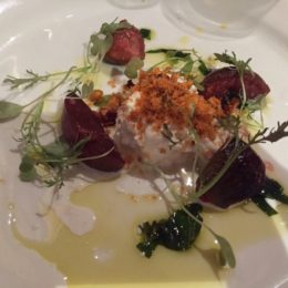 Fig and cheese salad, Coco Restaurant, Belfast