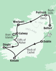Ireland tour map