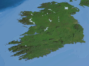 Ireland satellite map