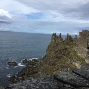 Dunluce Castle on the cliffs